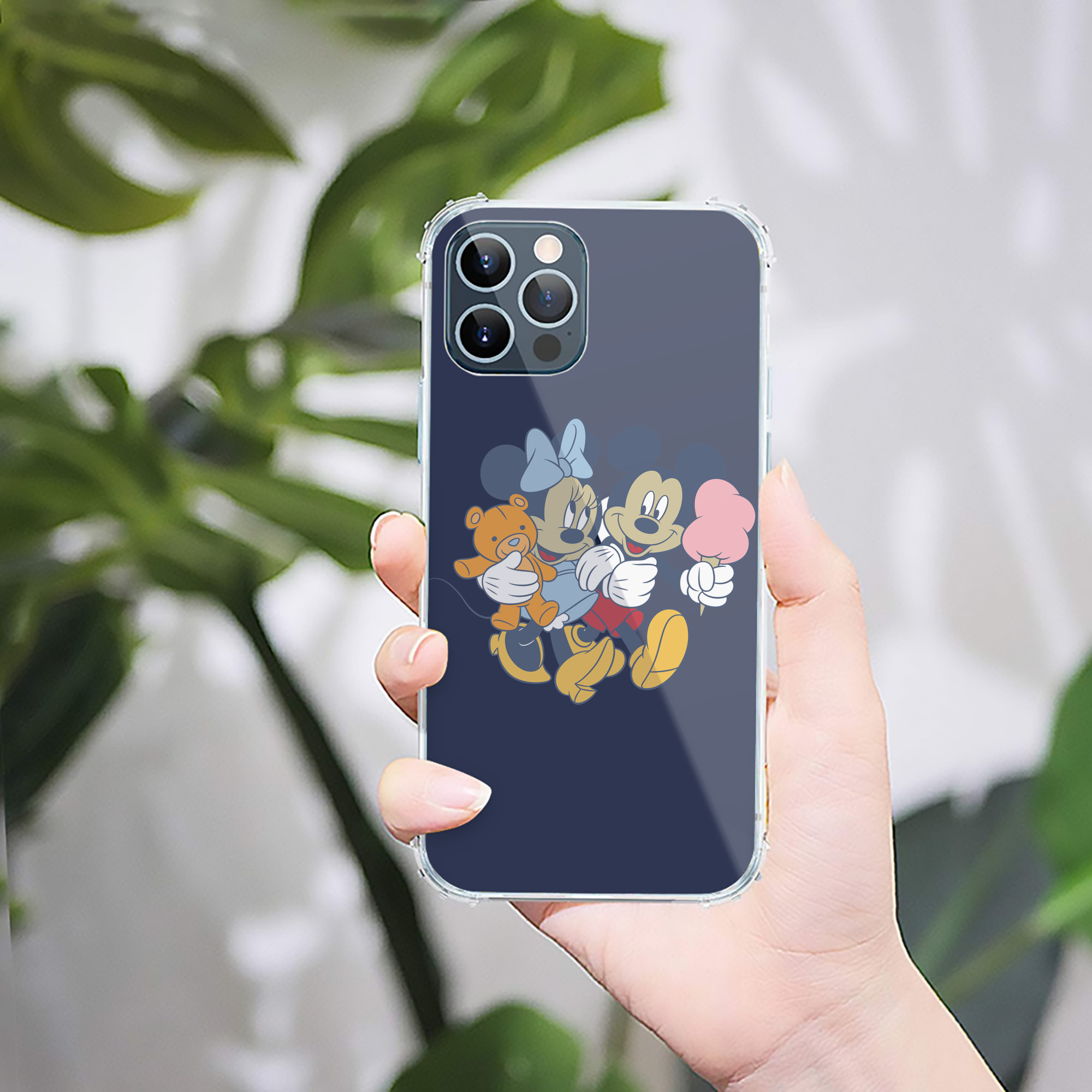 （画像用） ミッキーマウス Mickey Mouse 【iPhone 12シリーズ対応】透明スマホケース（クリアソフトケース）